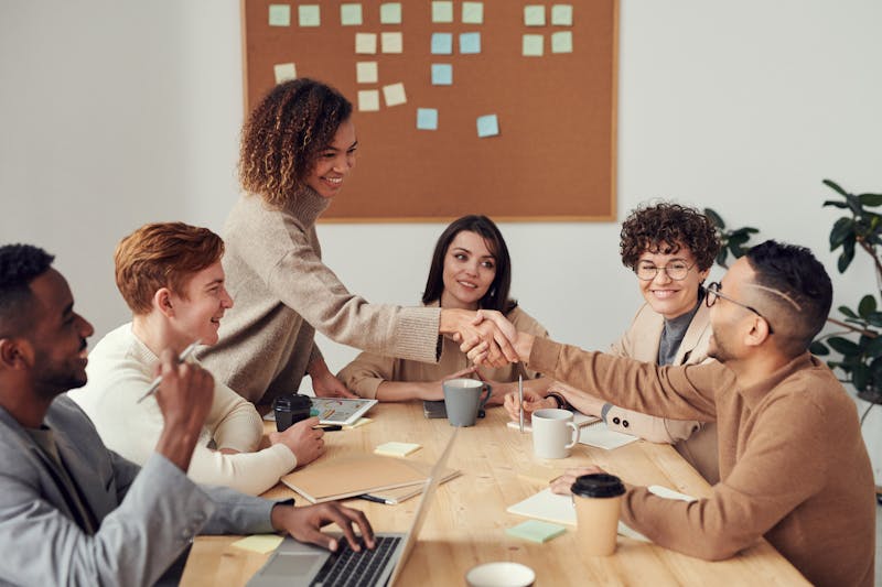 Business team in strategic discussion